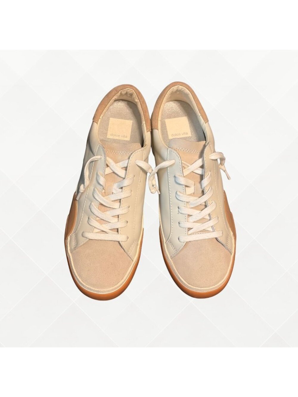 Dolce Vita Zina Sneakers • 6.5 • NWOT • White Tan • WSH-100063
